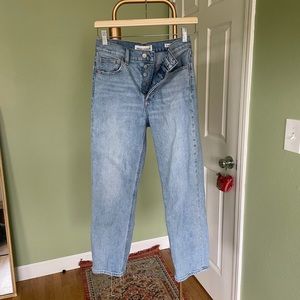 denim forum the arlo high rise straight jean